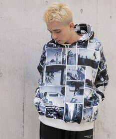 WEGO 総柄BIGプルパーカー