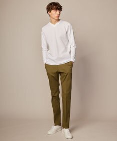 JOSEPH ABBOUD 【オリジナルオーガニックコットン使用】JOE COTTONサッカーVネックシャツ