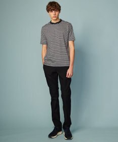 JOSEPH ABBOUD 【リネン素材/清涼感/吸水速乾】リネン天竺ボーダー Ｔシャツ