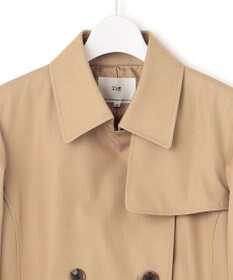23区 コットンポリエステルギャバジン ロング トレンチコート