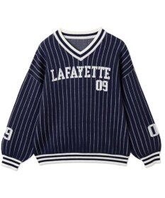 WEGO ベースボールグラフィックプルオーバーニット