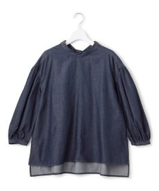 23区 【SLOW/一部店舗限定】ライトオンス デニム バックリボン ブラウス