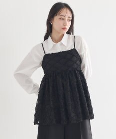 earth music&ecology 【予約】フリンジレースキャミビスチェ