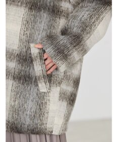 AMERICAN HOLIC チェックコクーンミディコート