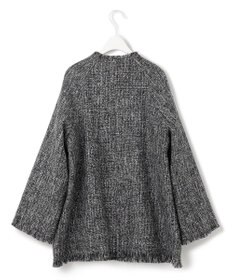 ICB L スパングルツイード ノーカラーコート