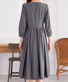 Tiaclasse L 【洗える】レース切替ワンピース