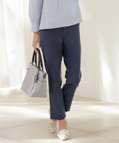 J.PRESS LADIES L 【WEB限定カラーあり】セルロースリネンストレッチ テーパード パンツ ブルー系