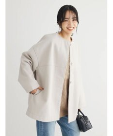 Green Parks 洗えるノーカラーショートコート