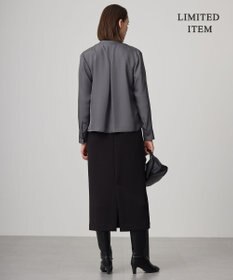 ICB 【WEB限定・洗える】シルキーツイル  クロップドシャツ