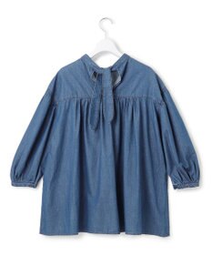 23区 【SLOW/一部店舗限定】ライトオンス デニム バックリボン ブラウス