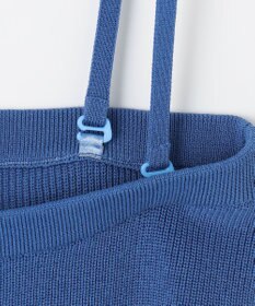 自由区 【洗える】ドライコットンハイゲージニット ビスチェ