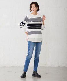 J.PRESS LADIES ベーシックジャージー ロングTシャツ カットソー
