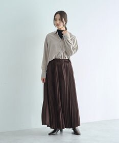 YECCA VECCA サテンプリーツスカート