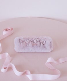 Maison de FLEUR ピンクマニアファーロングポーチ