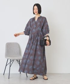 AMERICAN HOLIC アソート柄ウエストタックドルマンシャツワンピース