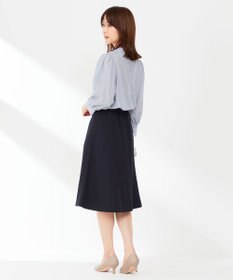 ANY SIS 【洗える】フェイクパールストライプ ブラウス