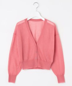 Feroux 【洗える】Vネックシアー カーデ