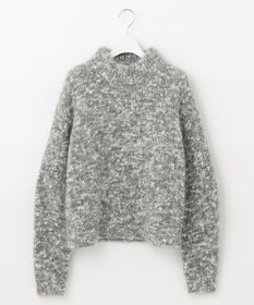 自由区 カラーミックスツイード クロップドニット