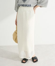 Green Parks ニットレースＩラインスカート