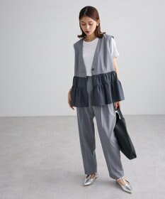 Green Parks 異素材ドッキングティアードジレ