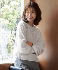 自由区 【洗える】SOMELOSクロップド丈 ブラウス