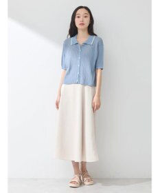 earth music&ecology ラインポロニットカーディガン