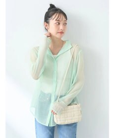 earth music&ecology シアーハイネックシャツ