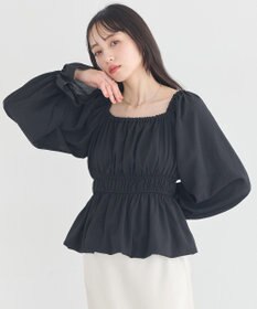 earth music&ecology バルーンヘムブラウス