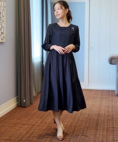 Tiaclasse L 【洗える】レース切替ワンピース