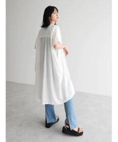 Green Parks インド綿 　ギャザー５分袖チュニック