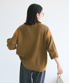 CRAFT STANDARD BOUTIQUE 洗える/とてもち配色ニットプルオーバー/24AW