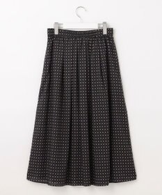 J.PRESS LADIES 【洗える】 ジオメトリック ギャザー スカート