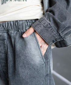 WEGO 【ウエストゴム/MLサイズ展開】ージーダブルニーパンツ