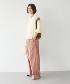 CRAFT STANDARD BOUTIQUE 洗える/とてもち配色ニットプルオーバー/24AW