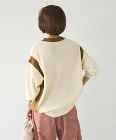 CRAFT STANDARD BOUTIQUE 洗える/とてもち配色ニットプルオーバー/24AW
