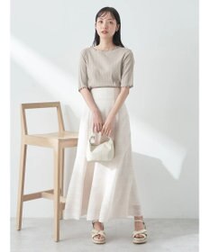 earth music&ecology シアーチェックフレアスカート