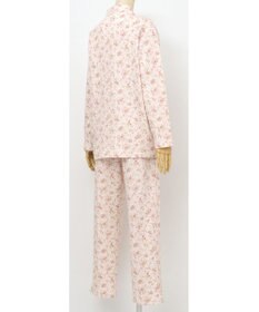 Wing パジャマ 長袖 長ズボン 綿100％(肌側) あったか素材 保温性 ゆったりシルエット シャツタイプ 上下セット レディース EP6001 ウイング／ワコール