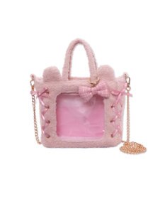 WEGO 【痛バ＆推し活グッズ】耳付きレースアップミニぬいショルダー