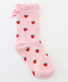 ANY KIDS いちご総柄ソックス