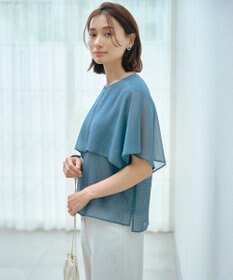 J.PRESS LADIES 【洗える】シアーサッカーチェック カットソー