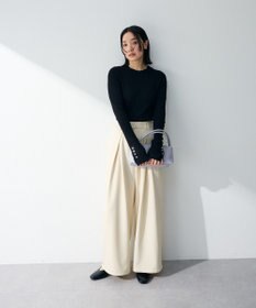 Green Parks 袖口金釦リブニットプルオーバー