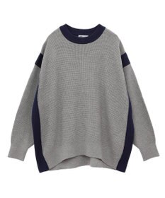 CRAFT STANDARD BOUTIQUE 洗える/とてもち配色ニットプルオーバー/24AW