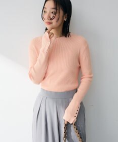 Green Parks 袖口金釦リブニットプルオーバー