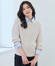 ANY 【手洗い可/UVカット】シャイニーコットンニット