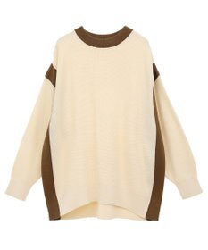 CRAFT STANDARD BOUTIQUE 洗える/とてもち配色ニットプルオーバー/24AW
