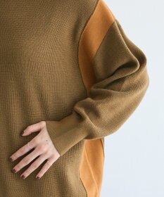 CRAFT STANDARD BOUTIQUE 洗える/とてもち配色ニットプルオーバー/24AW