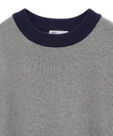 CRAFT STANDARD BOUTIQUE 洗える/とてもち配色ニットプルオーバー/24AW