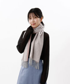 AURORA 【 LANVIN COLLECTION（ランバン コレクション） 】カシミヤ100%無地シングルリバーシブルマフラー(WASH)