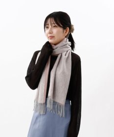 AURORA 【 LANVIN COLLECTION（ランバン コレクション） 】カシミヤ100%無地シングルリバーシブルマフラー(WASH)