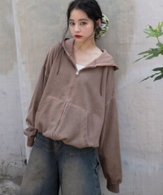 WEGO 【ユニセックス着用ITEM/MLサイズ展開】バルーンBIGダブルZIPパーカー